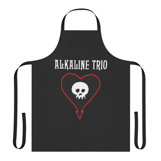 Alkaline Trio band logo printed on a high-quality apron for music fans