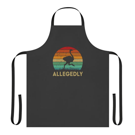 Allegedly ostrich-inspired apron with Canadian and Letterkenny references