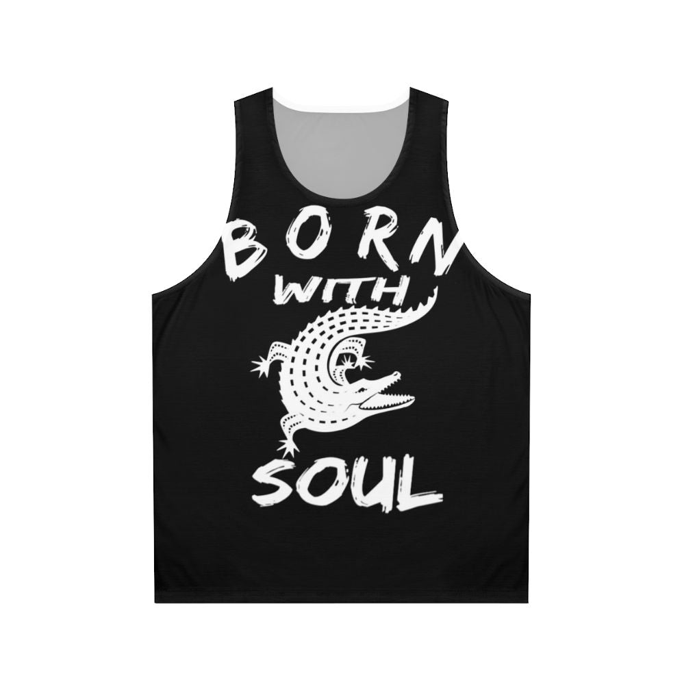 Alligator-inspired unisex tank top
