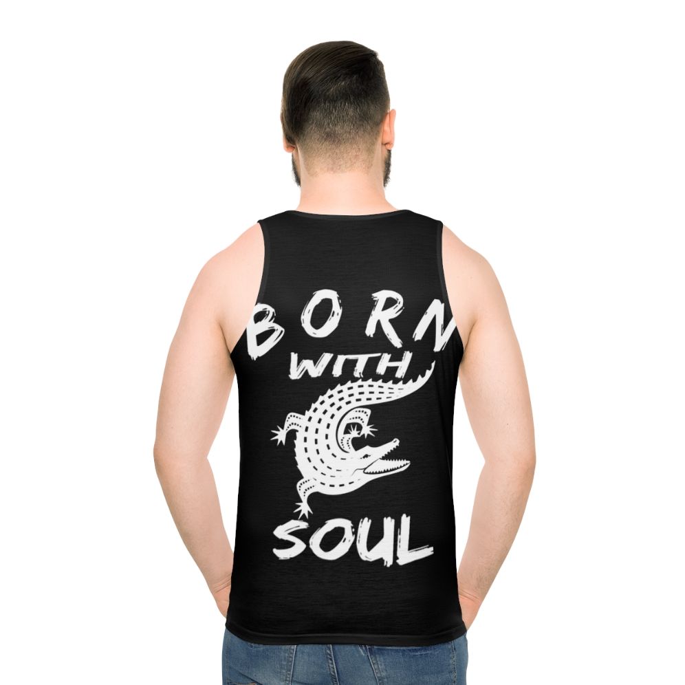 Alligator-inspired unisex tank top