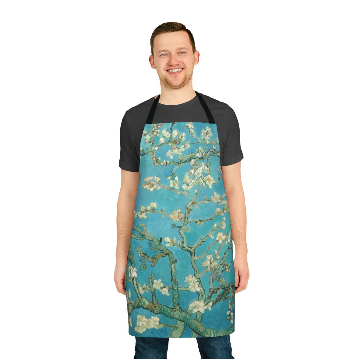 Almond Blossom Inspired Apron featuring Impressionist-style Artwork