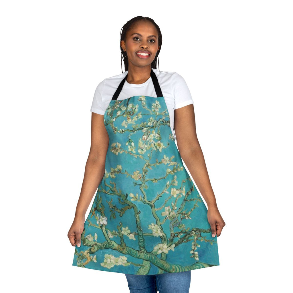 Almond Blossom Inspired Apron featuring Impressionist-style Artwork