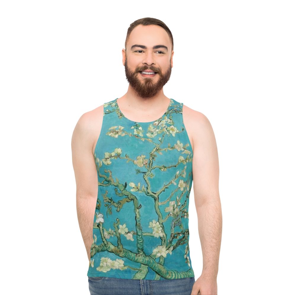 Almond Blossoms by Van Gogh Floral Unisex Tank Top