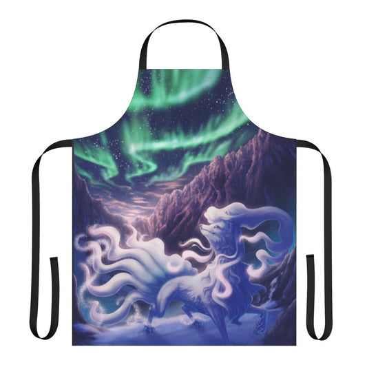 Alolan Ninetales inspired apron, featuring the majestic Pokemon design