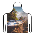 Aloy from Horizon Zero Dawn casually riding a Tallneck, printed on an apron.