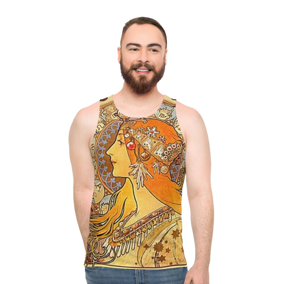 Alphonse Mucha Zodiac Unisex Tank Top
