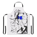 Artfully splattered apron inspired by the iconic gonzo style of Hunter S. Thompson and Ralph Steadman