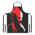 Alternative music portrait of South African artist Yolandi Visser in black and white drawing style