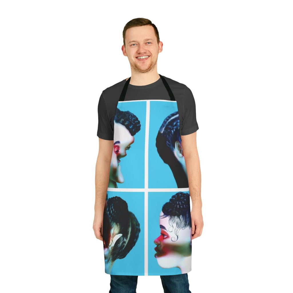 Faces apron design inspired by the innovative music of artist FKA twigs