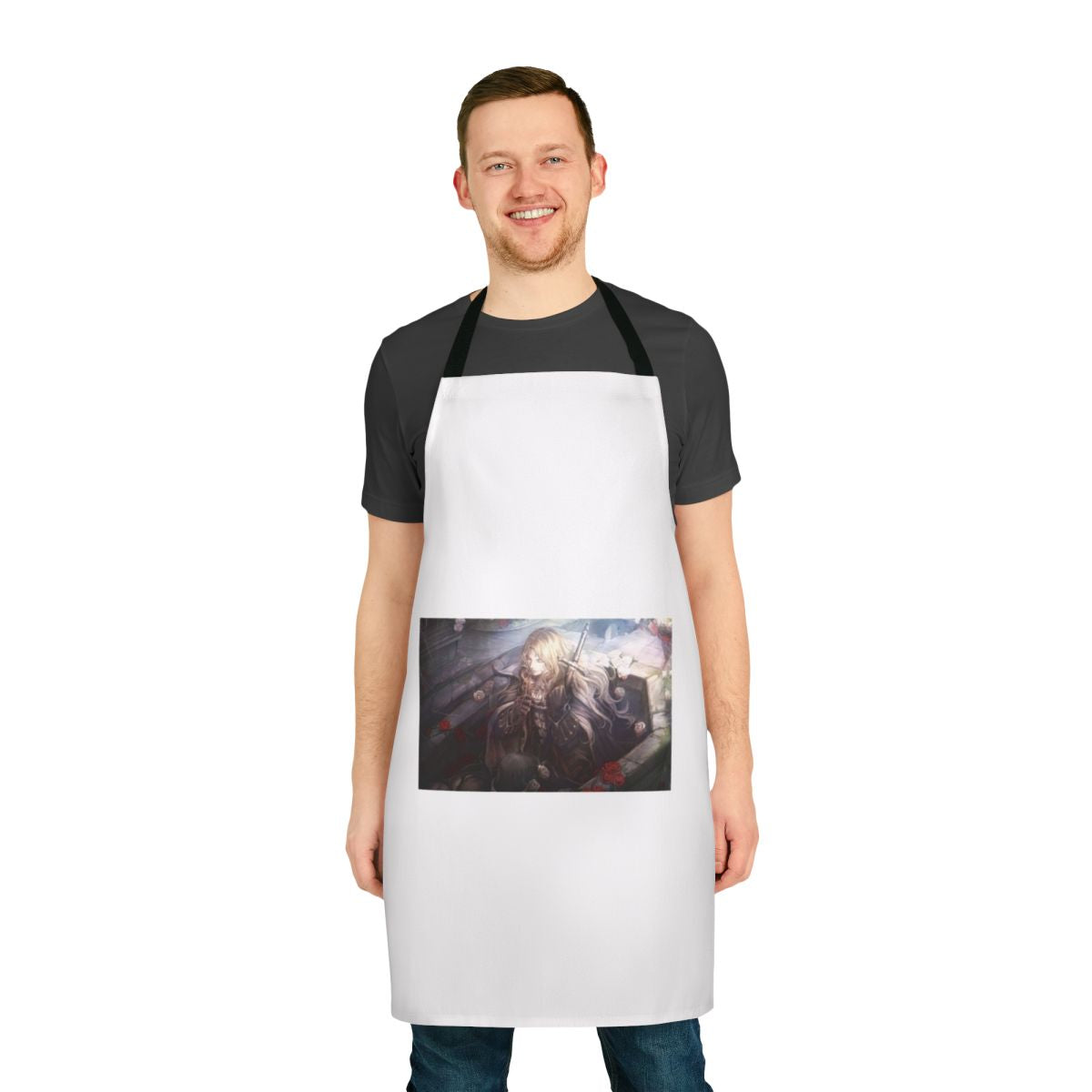 Alucard inspired Castlevania themed apron with fan art design