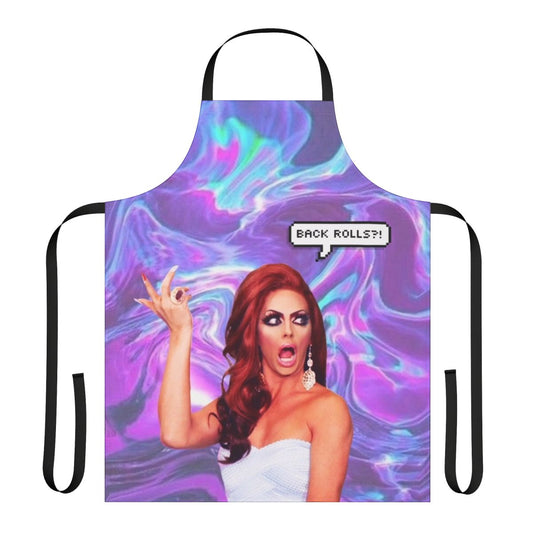 Alyssa Edwards inspired back rolls design apron for RuPaul's Drag Race fans