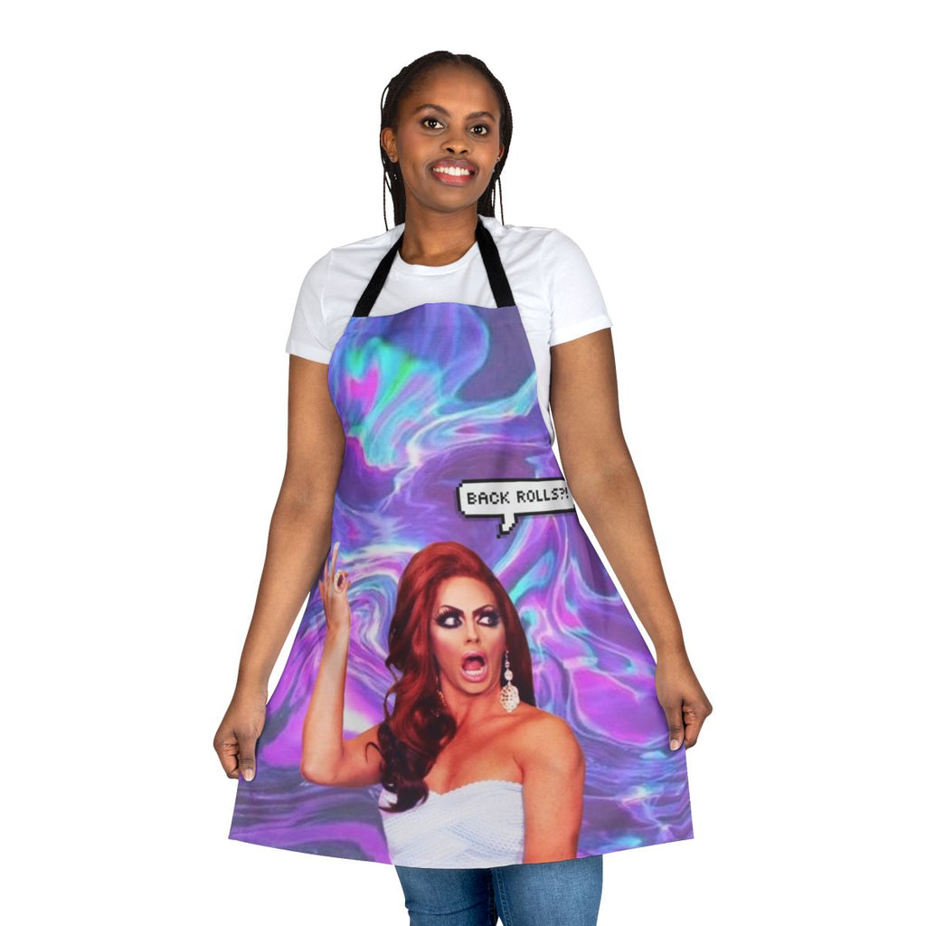 Alyssa Edwards inspired back rolls design apron for RuPaul's Drag Race fans