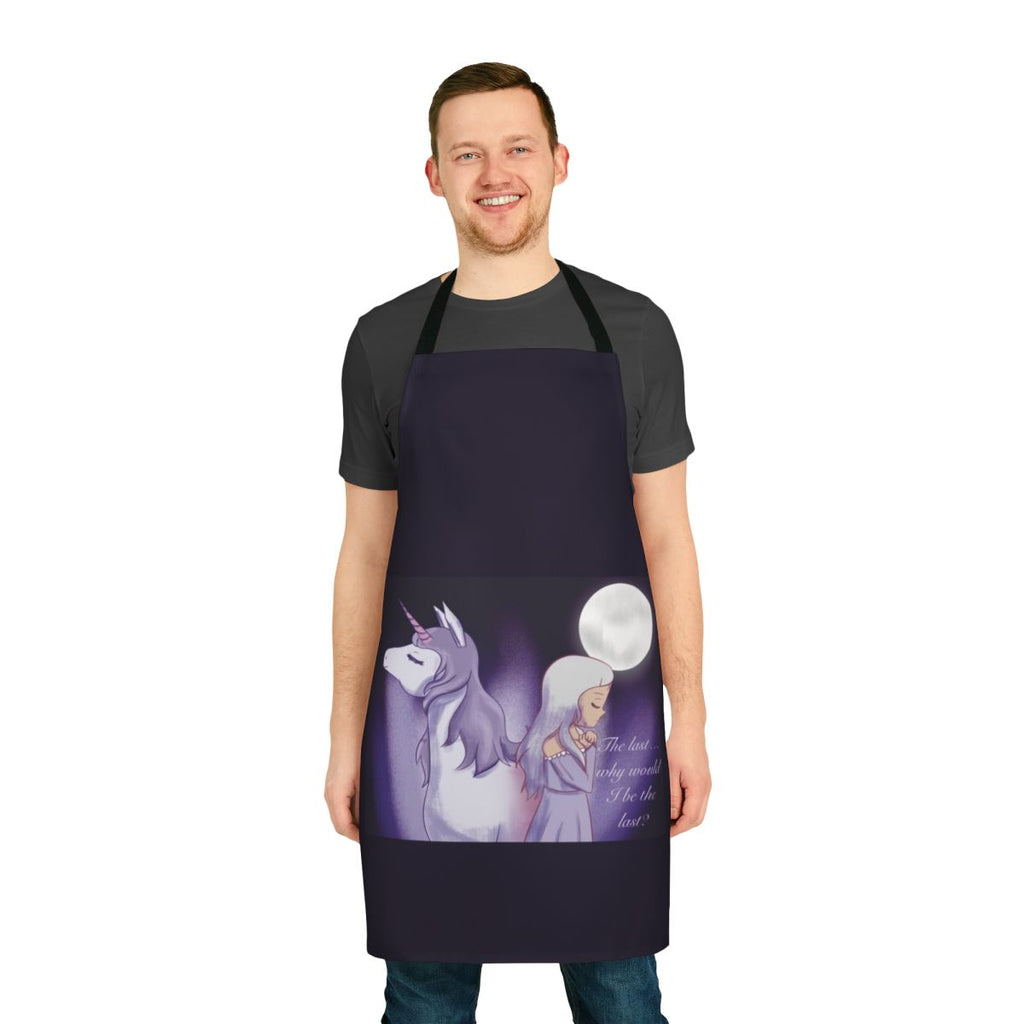 Amalthea the Last Unicorn inspired apron with a whimsical unicorn design