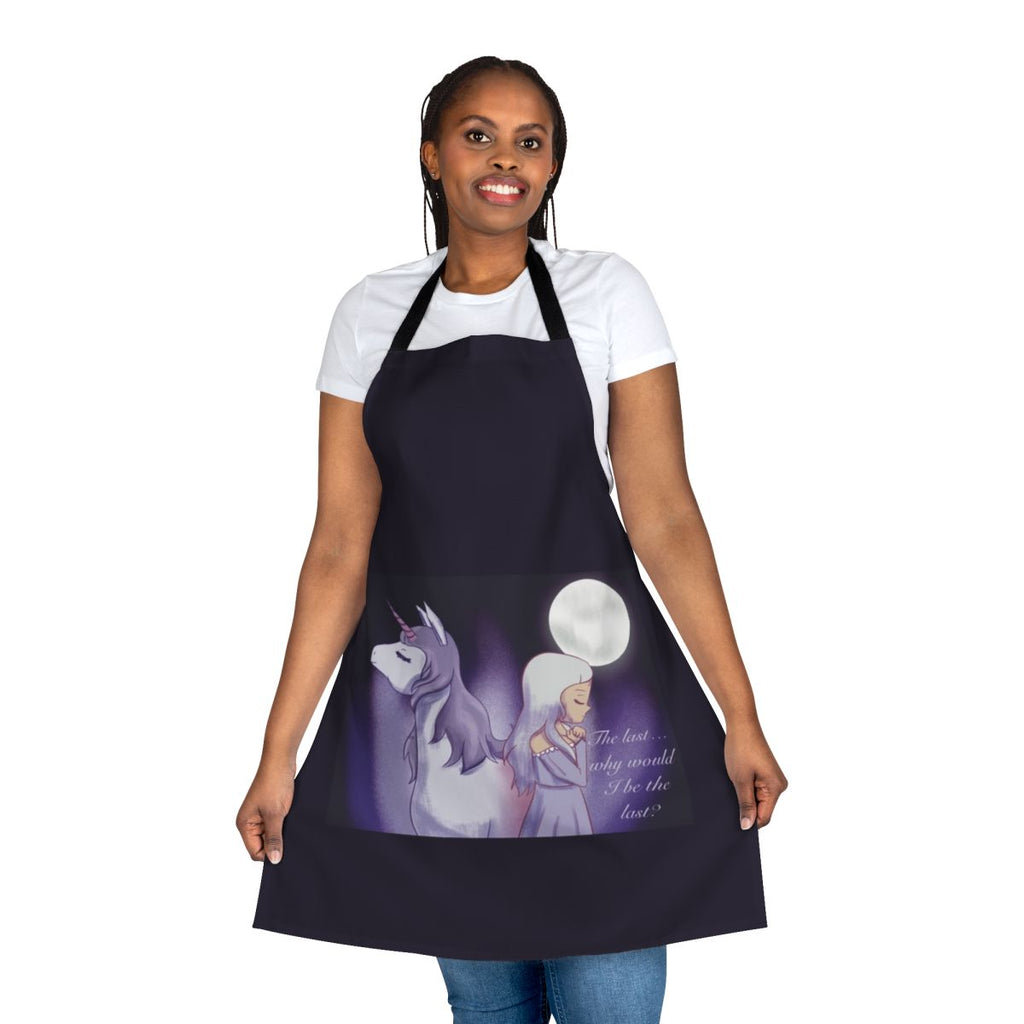 Amalthea the Last Unicorn inspired apron with a whimsical unicorn design