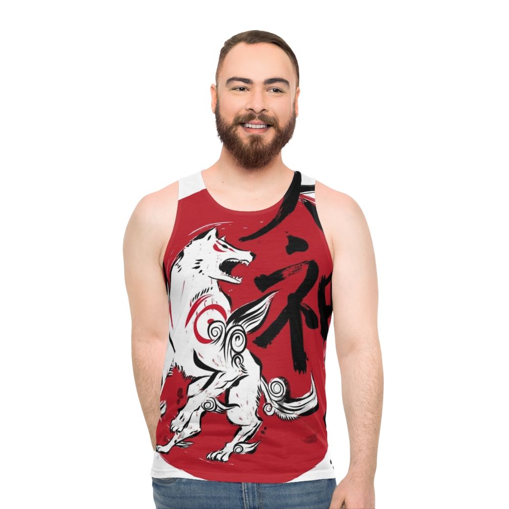 Amaterasu Sumi E Unisex Tank Top