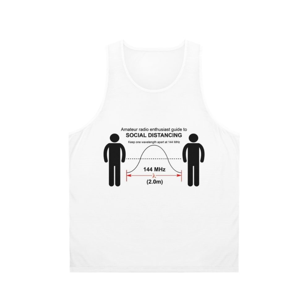 Amateur radio social distancing unisex tank top