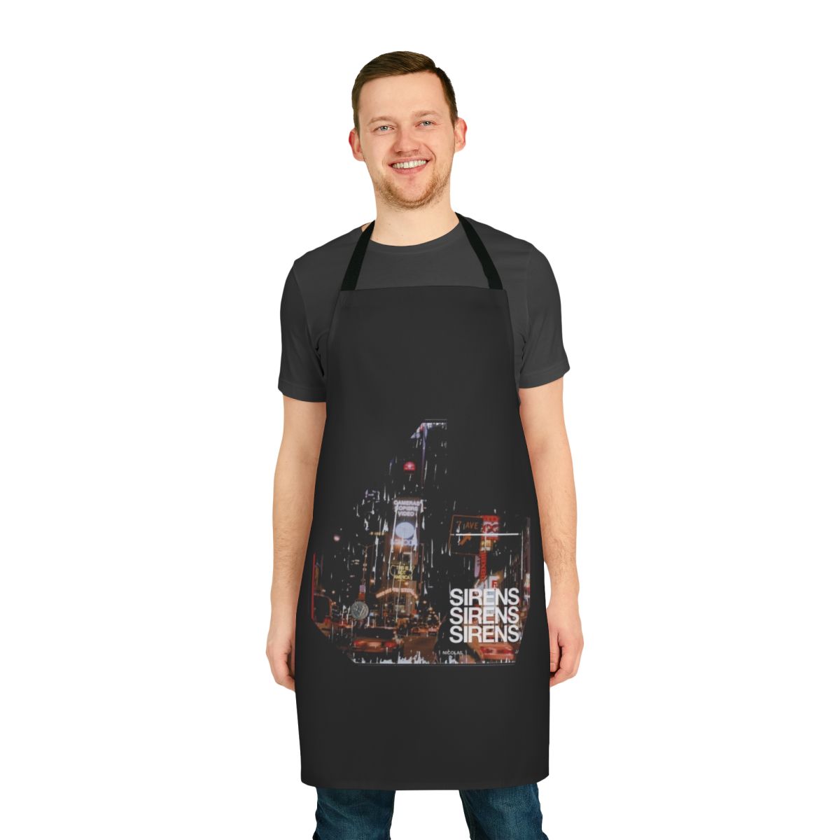 Ambient electronic music inspired apron design