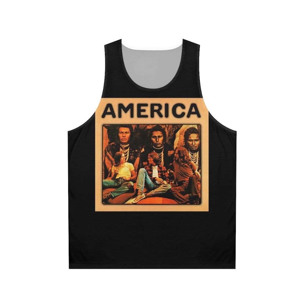 America unisex tank top with patriotic design