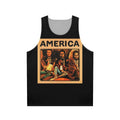 America unisex tank top with patriotic design