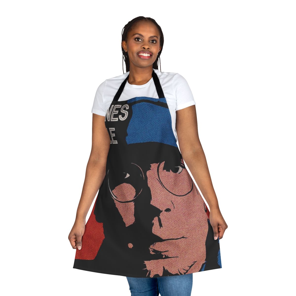 An apron featuring the American folk music style of Justin Earle