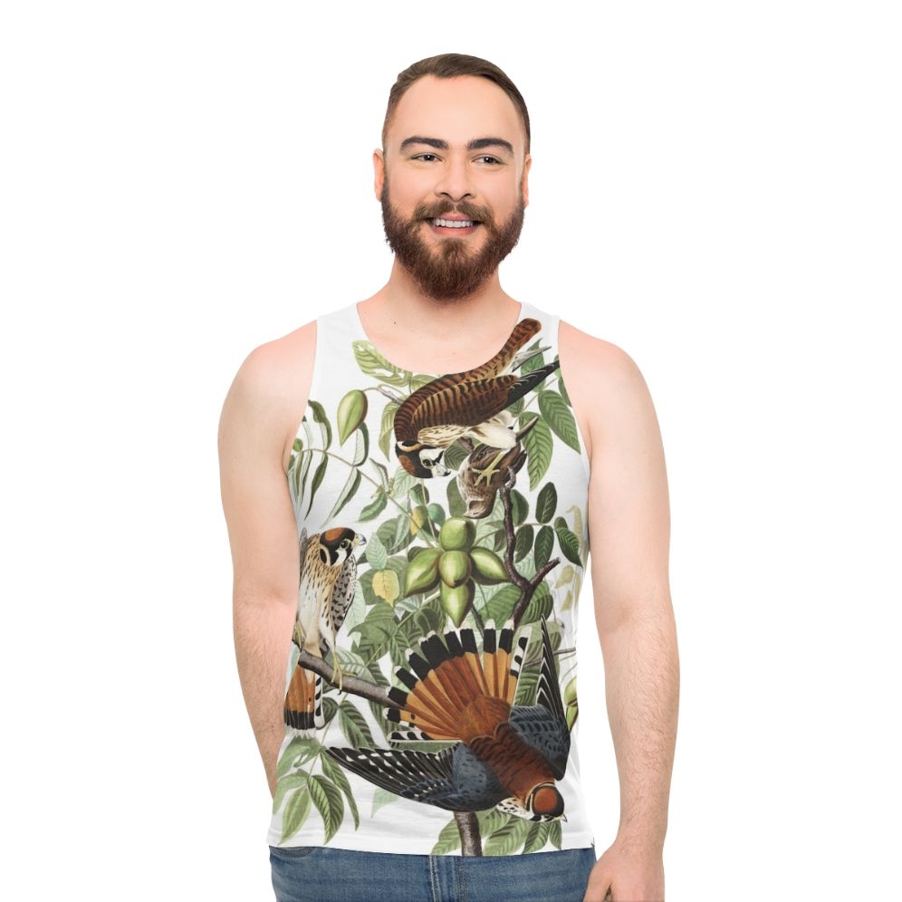 American Kestrel Audubon Bird Print Unisex Tank Top