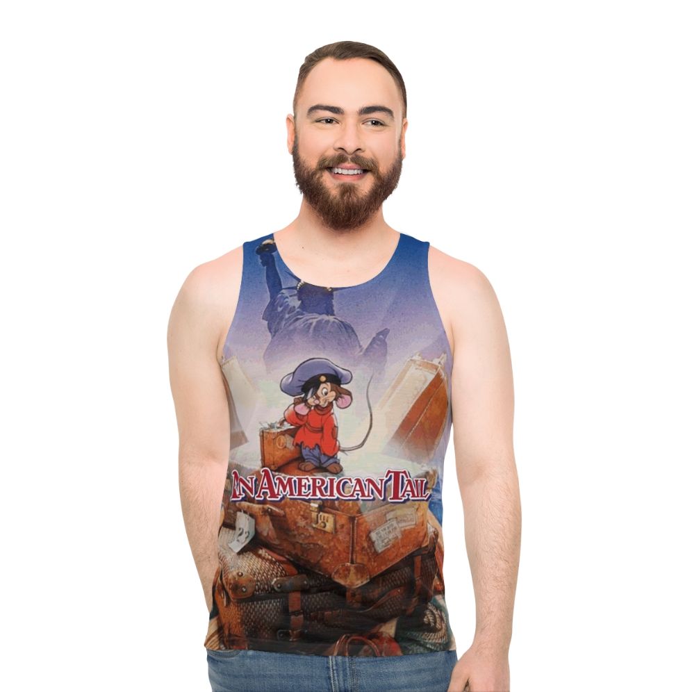 American Tail Fievel Unisex Tank Top with Drew Struzan Poster Design