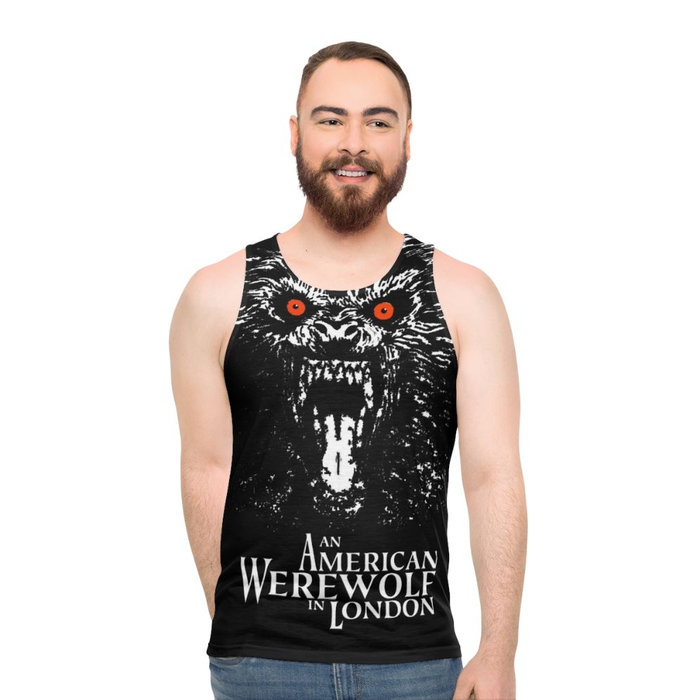 "American Werewolf in London" unisex tank top with graphic design