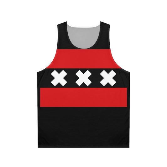 Amsterdam Flag Black Unisex Tank Top
