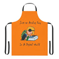 "Analog-Inspired Apron Featuring Electronic Music Genres"