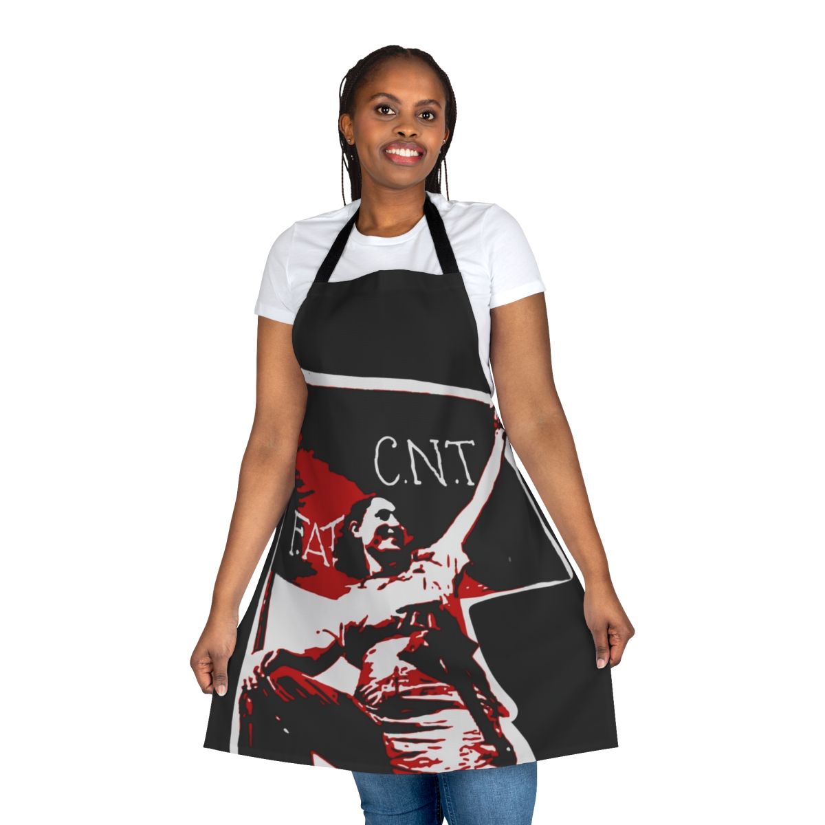 Anarchist apron with Spanish Civil War and antifascist imagery