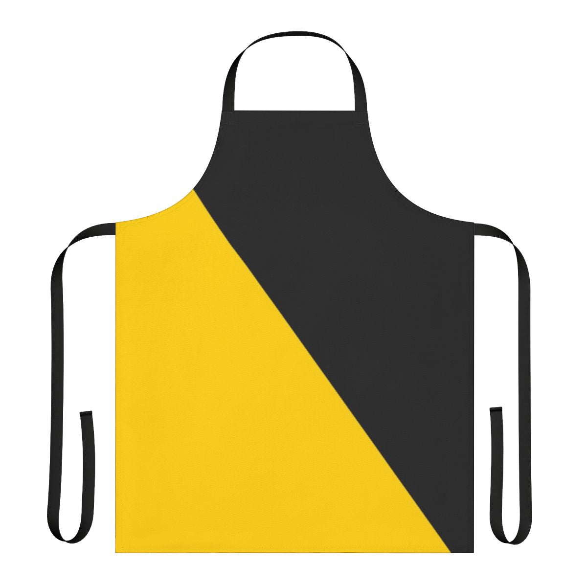 Anarcho-capitalist inspired apron with black and yellow design