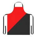 Anarcho Communism Inspired Apron with Simple Red and Black Diagonal Flag Design