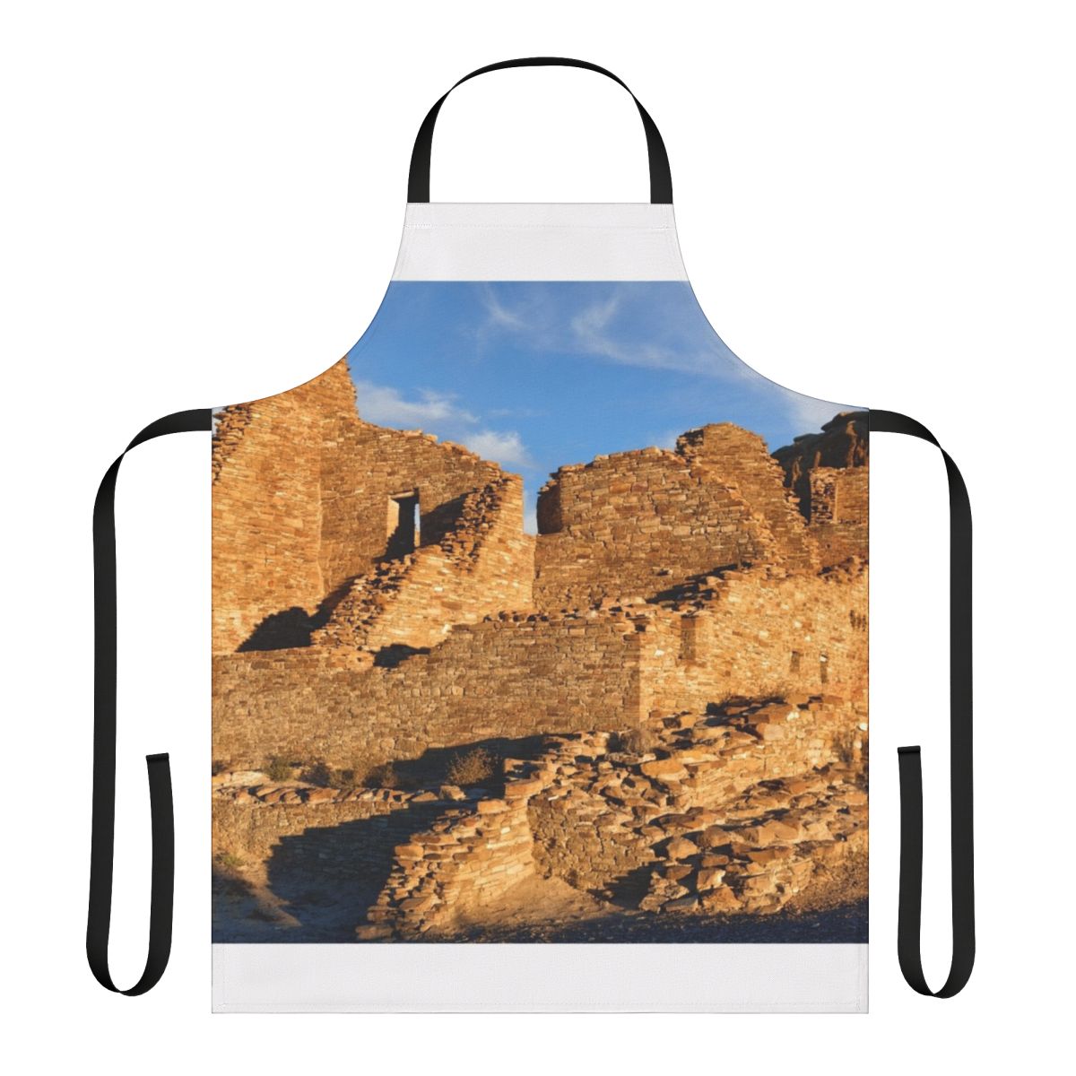 Anasazi-inspired masonry apron featuring Chacoan architecture and landscape
