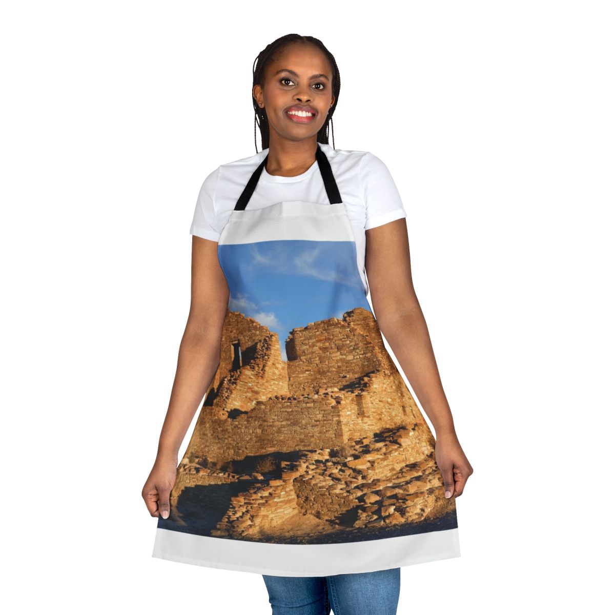 Anasazi-inspired masonry apron featuring Chacoan architecture and landscape