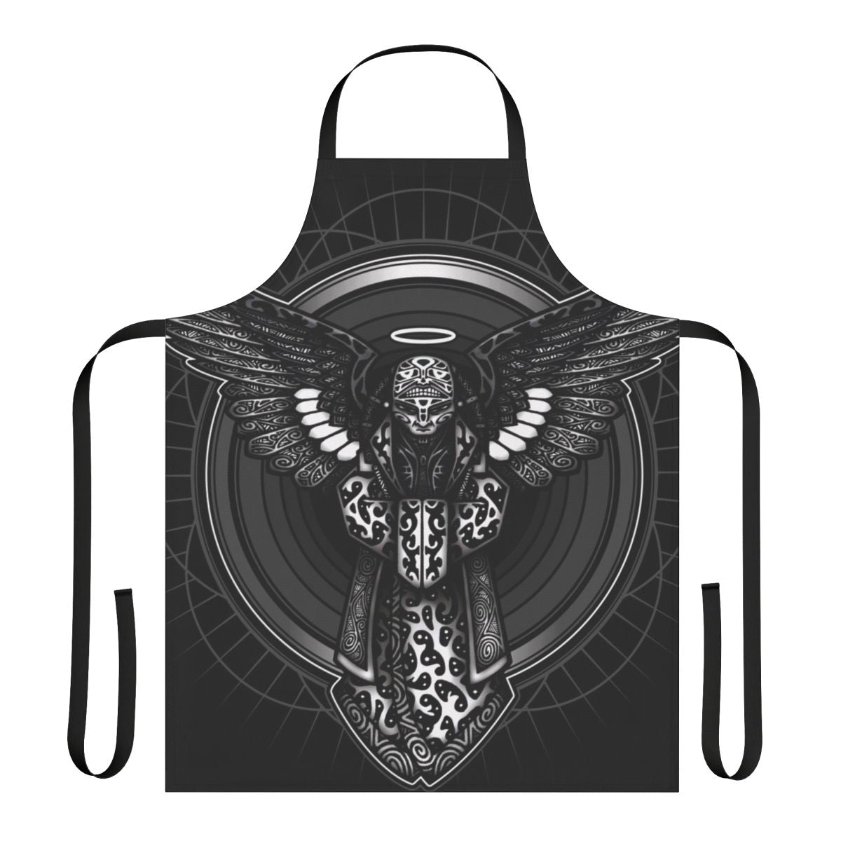 Ancient alien mythology symbolism hand drawn apron