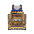 Unisex tank top featuring ancient Assyrian art motifs