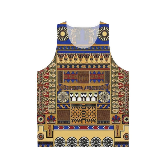 Unisex tank top featuring ancient Assyrian art motifs
