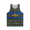 Unisex tank top featuring ancient Egyptian deity ornament
