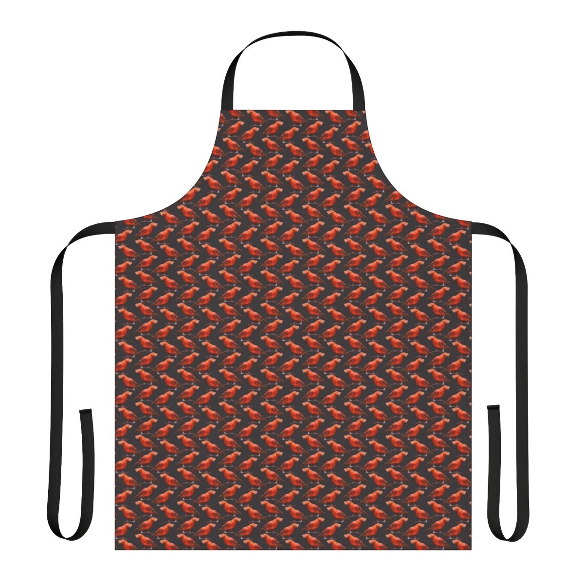 Colorful Andean cock-of-the-rock bird on a rock background printed on a high-quality apron for birdwatchers.