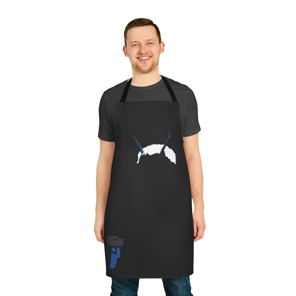 Andorian-inspired sci-fi apron with minimal starfleet and alien design