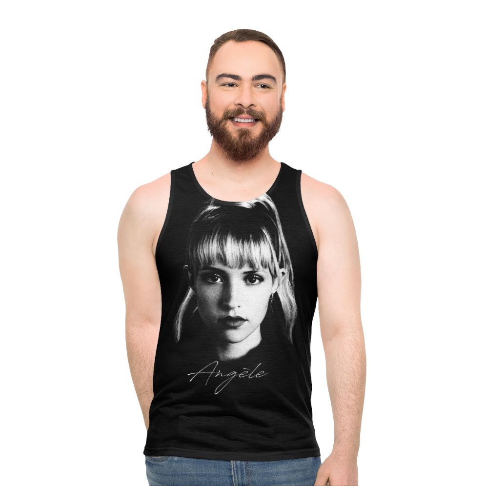 Angèle portrait unisex tank top