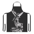 Artwork depicting Archangel Michael defeating the devil, a powerful religious and spiritual image.