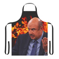 Angry, photoshopped image of Dr. Phil on a custom apron