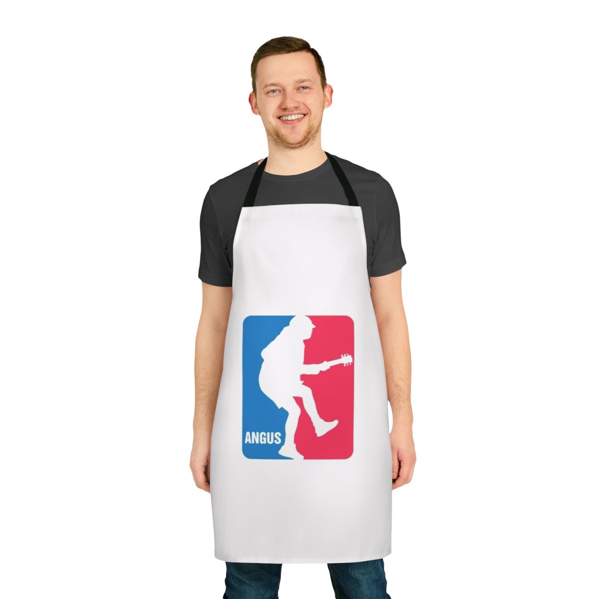 Angus Young Inspired Basketball Sport Apron