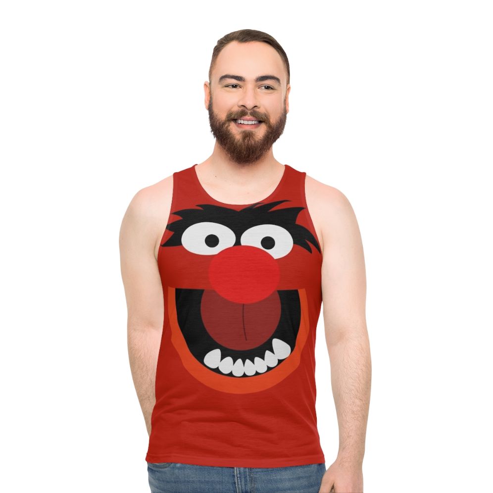 Vibrant animal and muppet character unisex tank top