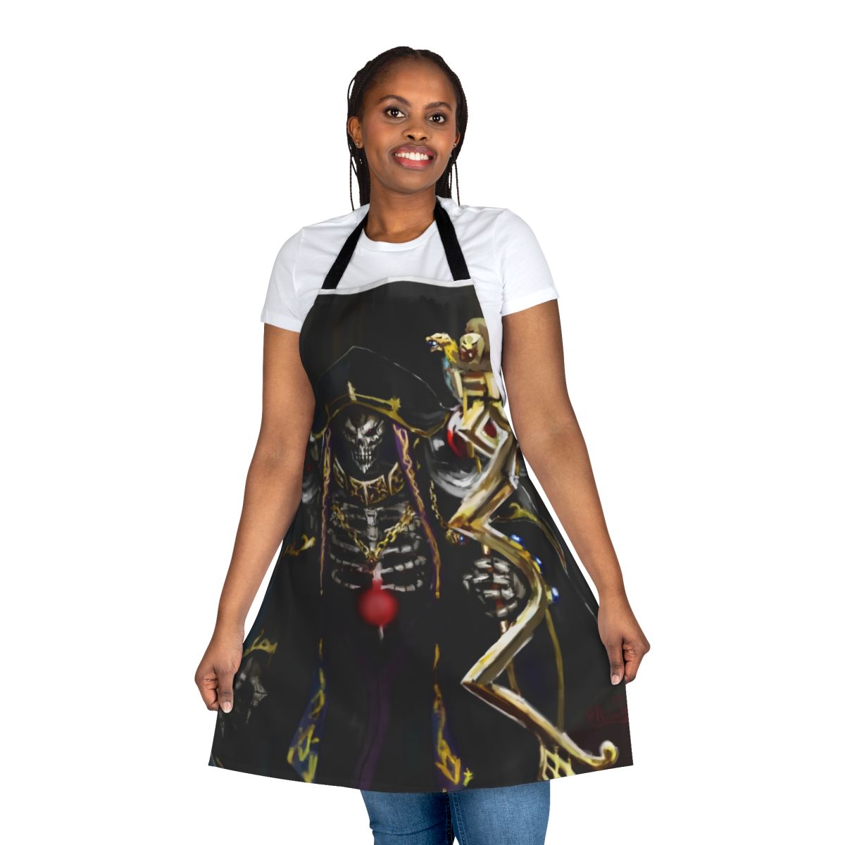 Ainz Ooal Gown from Overlord anime and manga on a high-quality apron for fans