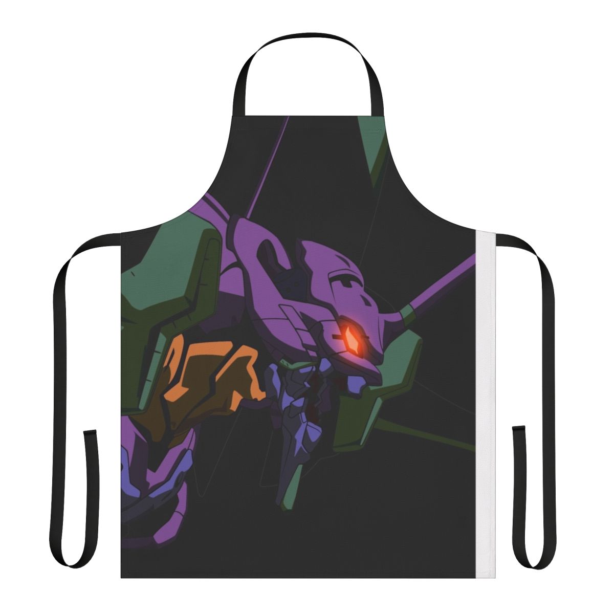 Neon Genesis Evangelion inspired apron with the iconic Evangelion Unit 01 design