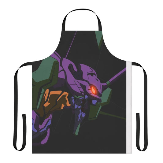 Neon Genesis Evangelion inspired apron with the iconic Evangelion Unit 01 design