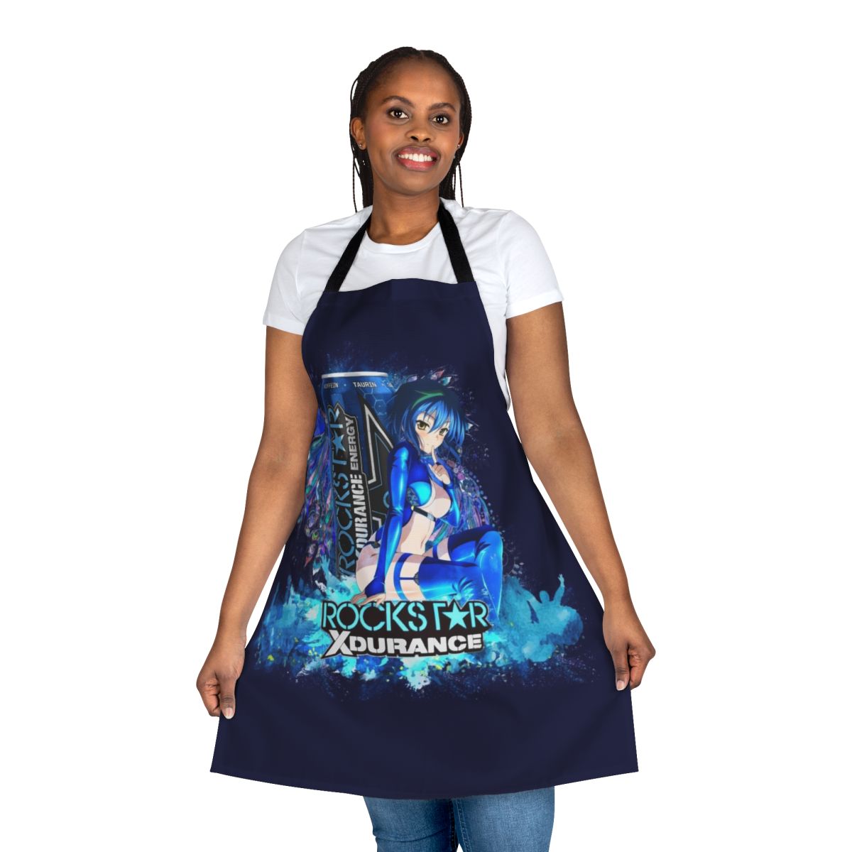 Anime apron with Xenovia Quarta, a character from the popular anime series Highschool DxD.