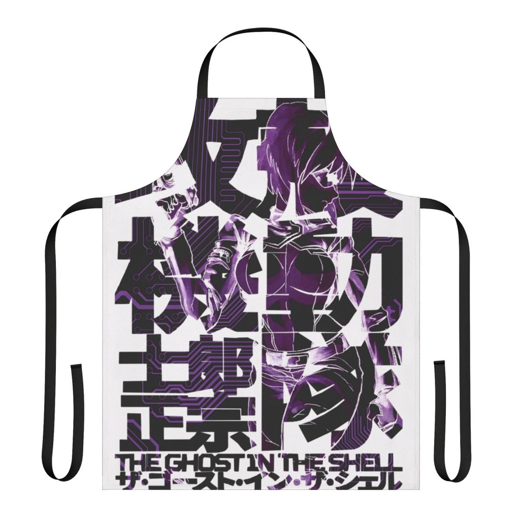 Anime-inspired apron featuring Motoko Kusanagi from Ghost in the Shell